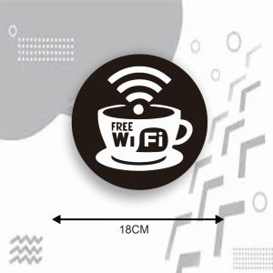 YS Akrilik Papan Tanda Free Wi-Fi Wall Decor Sign in