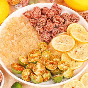 【Anmi Food】P【话梅冻柠茶】话梅柠檬干青桔干泡茶茶饮 Frozen Lemon Tea Huamei Lemon Dried Green Orange Dried Tea Drink