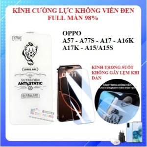 Kính cường lực mỏng 0.18mm Không viền Trong suốt cho Oppo A57 A77S A17 A16K A17K A15 A15S