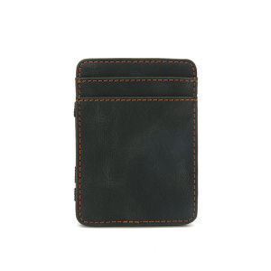 High Quality Vintage Mini Mens Crazy PU Leather Magic Wallet Small Coin Purse Credit Card Holder Slim Transparent ID Bag