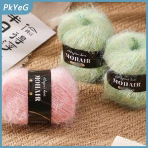 PkYeG 2 cái nhiều màu Alpaca Mohair Gradient nhuộm Mohair dệt kim tay trung bình dày mô hình bé Len Khăn Choàng chăn