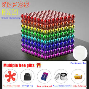 216PCS 512PCS 1000PCS Puzzle Cube 5mm Magnetic Stress Relief Ball Educational Toy Magnet Cube Decompression Toys Sphere Cube Beads Puzzle Building Toys
