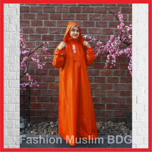 Jas Hujan Gamis Wanita Dewasa Lucu Aestetic Kekinian Bahan Parasut Balon Import Premium Kuat dan Tebal