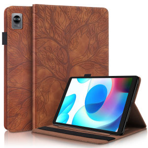 Casing Realme Pad Mini Case 8.7 inch 4G LTE 2022 Case For OPPO RealmePad Mini RMP2105 Tablet Exquisite 3D Tree Style PU Leather Wallet Stand Flip Cover