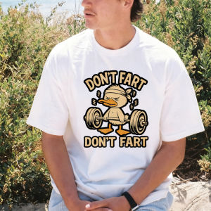 [Local Stock] VCC  Dont Fart Sarcastic Gym Funny Dank Meme Printed T-shirt Casual Fashifon Loose Harajuku Short Sleeve O-neck Man Women Tees