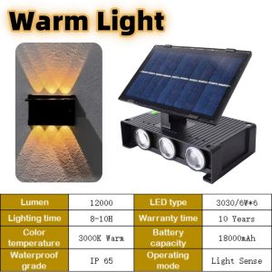 8LEDS Solar Outdoor Wall Lights Courtyard Garden Landscape Lights Outdoor Waterproof-IP65 Christmas Lights Nordic Decorative Light LED Wall Light