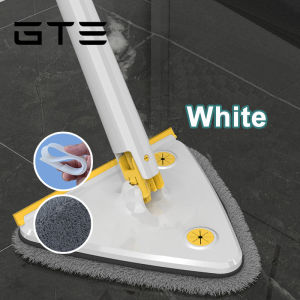 GTE Triangular Mop With Scraping Strip Self Twisting Water 360 Degree Rotating Cleaning Wipe - Fulfilled by GTE SHOP