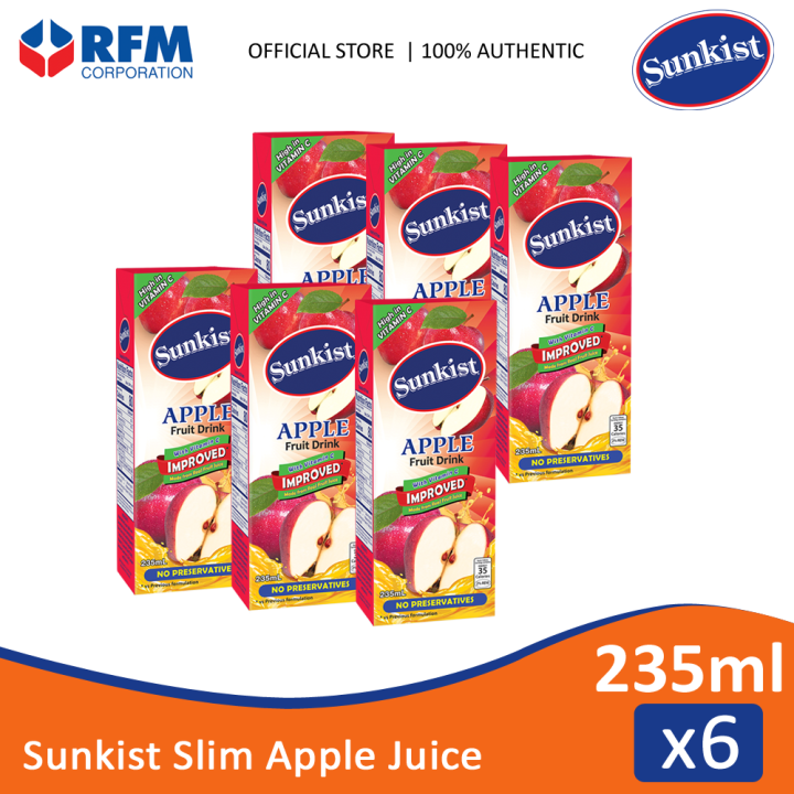 Sunkist Slim Apple Juice 235ml Set of 6s Lazada Lazada PH