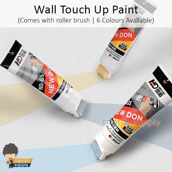 (SG Seller) ★ New Don Wall Touch Up Paint with Roller Brush ★ DIY