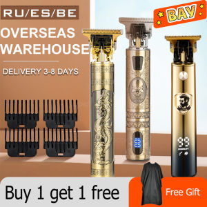 VGR LCD Hair Clippers Professional Hair Cutting Machine Hair Beard Trimmer For Men Barber Shop Electric Shaving T-Outliner Men