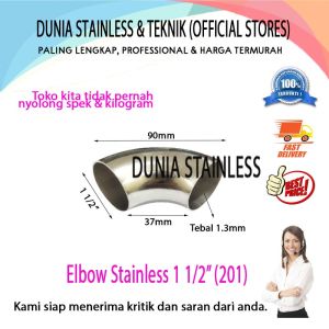 Elbow Stainless 1 1/2" 201