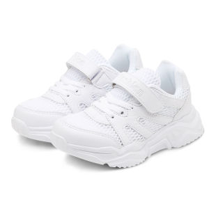 【Free Socks】 Children White Shoes for Kids White School Shoes Boys Running Shoes Breathable Soft Soled Casual Shoes For Girls Kids Sneakers