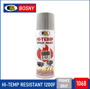 BOSNY ACRYLIC SPRAY PAINT HI TEMPERATURE 1200°F / HI HEAT 400°F COLORS PINTURANG DE BUGA ORIGINAL 100% PURE ACRYLIC 400 CC ORIGINAL