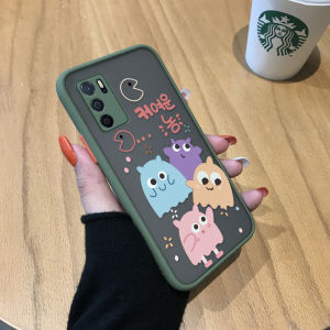 โทรศัพท์ปลอกกรณี OPPO A17 OPPO A16s OPPO A17k ปลอก Hp Oppoa17 K Oppoa16s น่ารักการ์ตูนมอนสเตอร์ครอบครัวกรณีสัตว์ F Rosted ใสฮาร์ดโทรศัพท์ปลอกกันกระแทกเต็มปกหลังกล้องป้องกันกรณี
