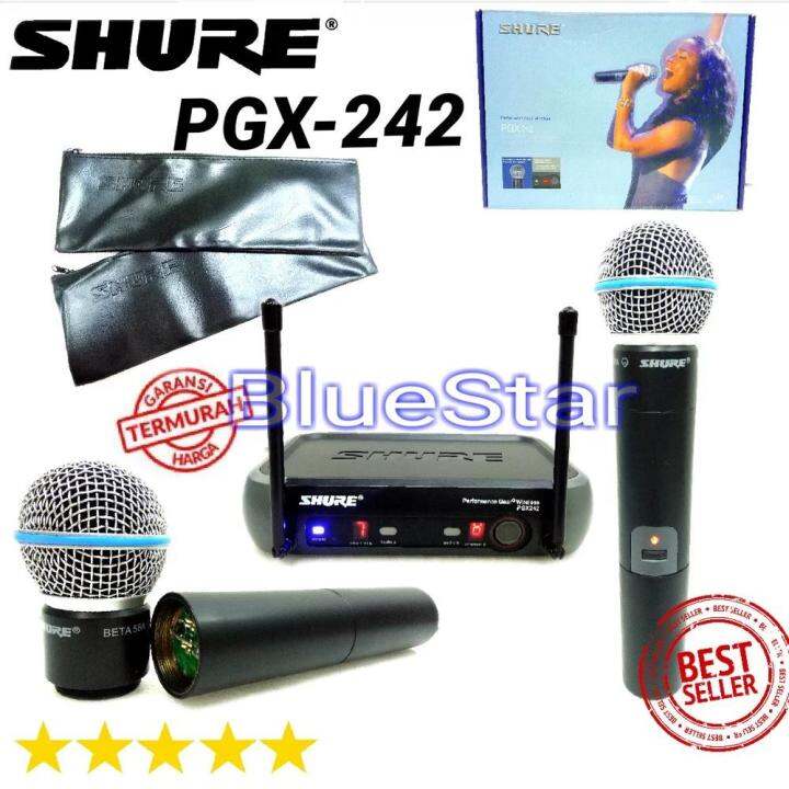 Mic Wireless Shure PGX 242 Beta 58 Mic Wireless Lazada Indonesia