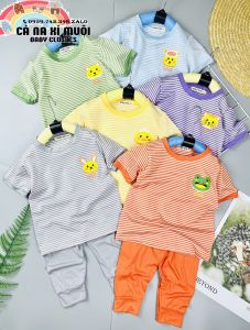 Bộ Cộc Tay Quần Dài Minky Mom CaNas Thun Lạnh Hàng Chuẩn Họa Tiết Dể Thương Cho Bé Gái Bé Trai Đủ Màu