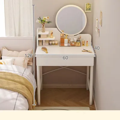 Nordic Vanity Table With Led Light Dresser Bedroom Dressing Table Multifunctional Make Up Table With Mirrorr Modern Simple Vanity Mirror Dresser