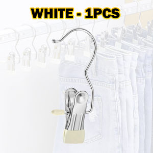 AKIRO MALAYSIA 5pcs Stainless Steel Hook Clip Anti-Rust Clothespin Space-Saving Hanger Drying Clip Hat Pants Hanger Clip Klip Baju 衣架夹子