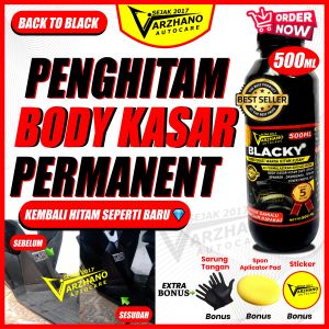 BLACK MAGIC 500 ML Penghitam Body Motor Permanent Body Kasar Permanen Doff Black Magic -  BLACKY Trim Restorer
