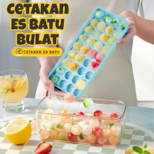 cetakan es batu bulat 33 Lubang - cetakan jely bulat - ice ball tray FHLC