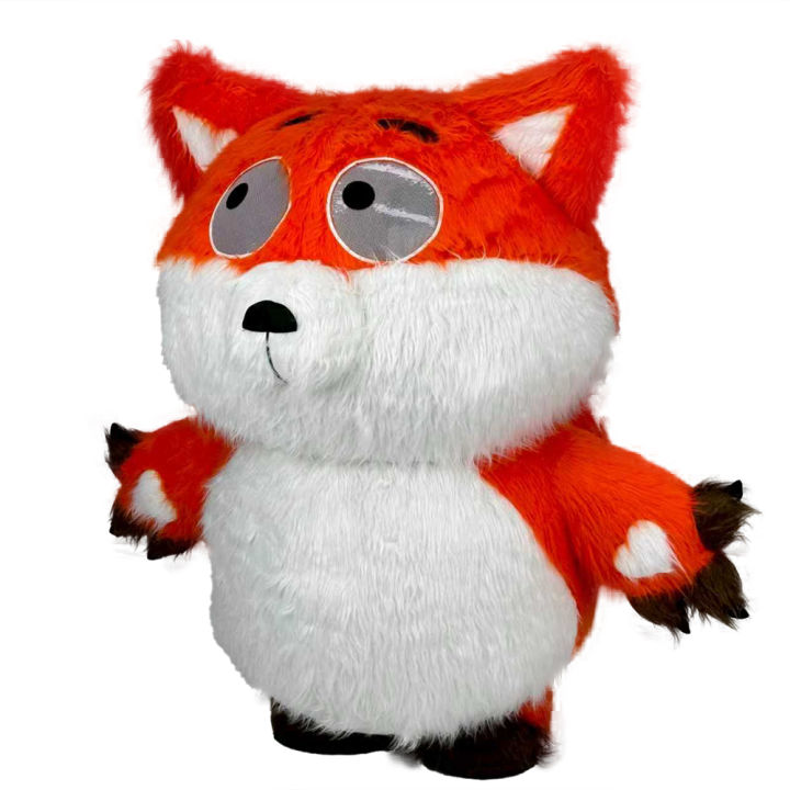 Cartoon Orange Fox Inflatable Costume Mascot Parade Adult Character ...