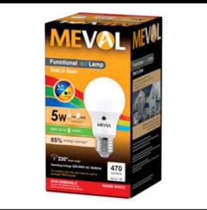 LAMPU LED SENSOR CAHAYA MATAHARI MEVAL 5 WATT CAHAYA PUTIH / KUNING