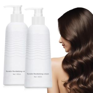Keratin Revitalizing Cream 2025 New Keratin Hair Straightener Cream Keratin Boost Hair Smoothing Moisture Deep Conditioner for Women Leave in Conditioner for Dry Damaged Hair (1Pcs)