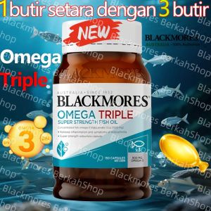Blackmores Omega Triple Concentrated Fish Oil 1500mg150 Kapsul vitamin minyak ikan supplement