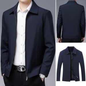 Mens Lapel Casual Jacket Loose Fit Stylish Outerwear for Men Available and Ready to Ship