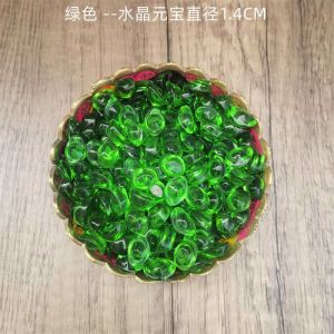 招财贡品水晶彩色元宝招财黄水晶小七彩琉璃金元宝摆件家居开业创意装饰品 Crystal Treasure Ornaments Gold Treasure Aquarium Treasure Basin Decoration Yellow Crystal Treasure