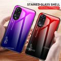 Oppo A18 2023กระจกเทมเปอร์เคสโทรศัพท์สำหรับ OPPO A18 G 4G A 38 18 18A OppoA18 OppoA38 4G 5G เคส2023ไล่ระดับสีเคสโทรศัพท์ฝาหลังกันกระแทก. 