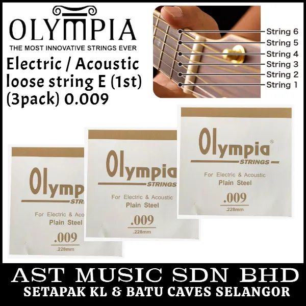 Olympia Loose String for Guitars, 0.009 (3 pack) | Lazada