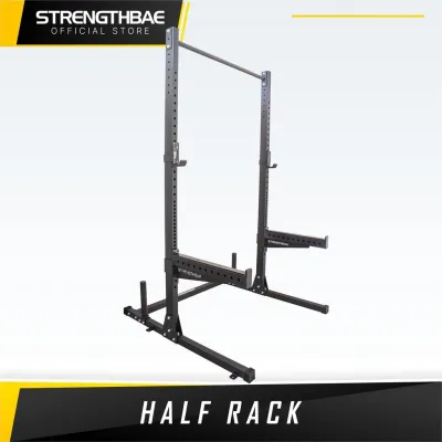 Half Rack STRENGTHBAE - Tiang Pull Up Bar Home Gym Squat Stand Power