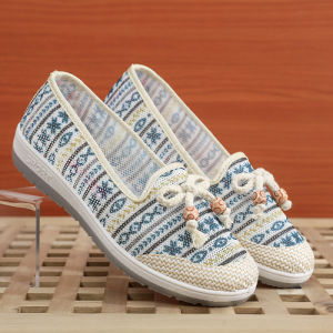 Free Shipping Custom-Made Spring Collection Of WomenS Canvas Shoes Including Mesh Sneakers Soft-Soled Slip-On Shoes And Fisherman Sandals