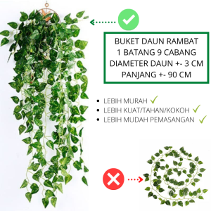 Dekorasi Rumah Murah dengan Daun Rambat & Daun Juntai Artifisial