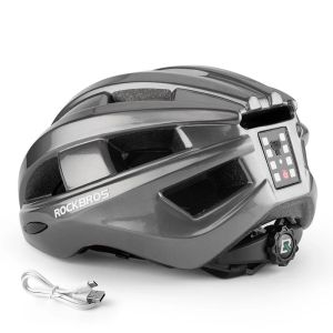 ROCKBROS Bicycle Light Helmet MTB Road Type-C Warning Rear Light Cycling Helmet EPS PC Intergrally-molded Safety Bike Helmet