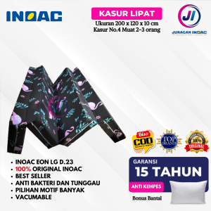 ( 120 x 10 x 200 ) Kasur Lipat Original INOAC EON D.23 LG ( hijau terang ) tebal 10cm Garansi Resmi 15 tahun Gratis Bantal