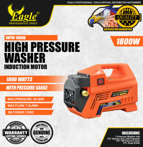 Heavy Duty High Pressure Washer 1800W Eagle Professional Tools Induction Motor Type