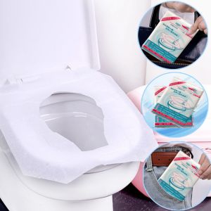 💥🎁Buy one get one gift🎁💥10/50 Pcs Bag Travel Disposable Toilet Seat Covers Mat 100% Waterproof Toilet Paper Pad For Travel/Camping Bathroom Accessories Set
