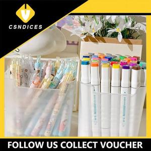 [Csndices] ที่เก็บปากกาบนโต๊ะแบบพกพาความจุขนาดใหญ่ที่เก็บดินสอกล่องใส่เครื่องเขียนอุปกรณ์การเรียนแบบเรียบง่าย