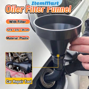 ItemMart Oiler Filter Funnel Car Motorcycle Refueling Longer Filter Funnel with Filter Flexible Tube