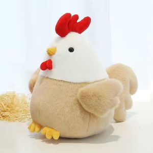 PUDE 8inch Plush Toy Soft Chicken Shape Stuffed Animal Toys Simulation Body Pillow Gifts for Children
