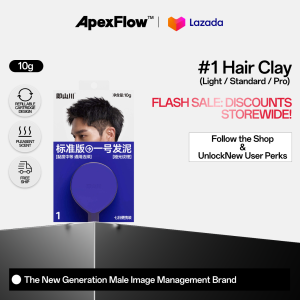ApexFlow No.1 Hair Clay 10g Travel Size | Strong Hold Natural Matte Finish Messy Textured Humidity-Resistant Non-Greasy Styling for All Hair Types