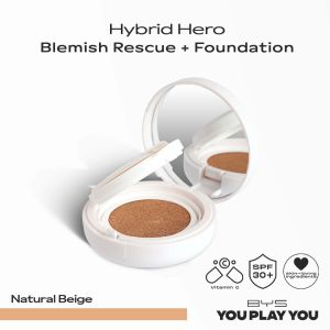 BYS Hybrid Hero Blemish Rescue Foundation SPF 30+ Concealer for Oily Skin with Vitamin C