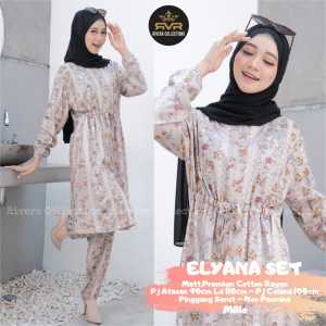 LESTARIJAYA Fanisha Daily Set Celana Rayon Viscose Full Motif Terbaru & Terlaris 2023