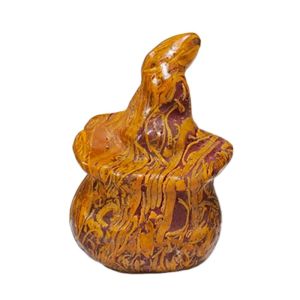 PANG8 Pumpkin Shaped Crystal Pumpkin Figurine Handmade Creative Natural Crystal Pumpkin Halloween Gifts Manual Sculpture Mini Pumpkin Statue Home Decor