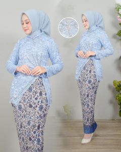 Kebaya Premium Jumbo Calista Motif Floral Elegan LD 120cm untuk Kondangan dan Pernikahan