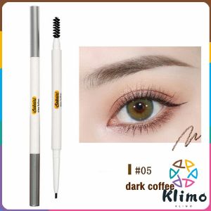 KLIMO 6 colors Double Head Eyebrow Pencil Soft Brush Tip Line Smooth Waterproof Sweatproof Long-lasting Natural Non-fading Eye Makeup