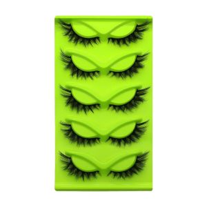 YADORNOS  5 pasang mata rubah hijau mata kucing mata palsu bulu mata tebal simulasi bulu mata rubah