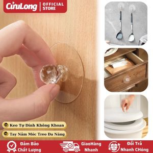 Tay Nắm Cửa Tủ Dán Móc Treo Đồ đa năng làm núm cửa tủ gỗ nhà bếp tủ quần áo tủ lạnh cửa lùa